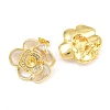 Brass Micro Pave Cubic Zirconia Stud Earring Findings CU-CBAA5EE-04G-02-2