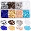 800Pcs 8 Colors 2-Hole Seed Beads SEED-SC0001-02-1