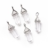 Bullet Glass Pointed Pendants GLAA-K058-02P-08-1