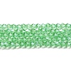 Transparent Electroplate Glass Beads Strands GLAA-F029-4mm-C24-1