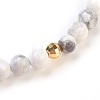 Natural Howlite Stretch Bracelets BJEW-JB03797-09-2