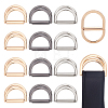 WADORN 24Pcs 3 Colors Alloy Double D Rings FIND-WR0010-56-1