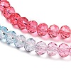 Transparent Painted Glass Beads Strands DGLA-A034-T6mm-A11-4