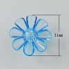 Garment Findings Transparent Acrylic Flower Sewing Shank Buttons X-TACR-R18-M-2