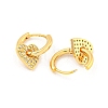 Brass Micro Pave Clear Cubic Zirconia Hoop Earrings for Women EJEW-K286-02G-2