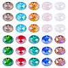 50Pcs 10 Colors Transparent Glass European Beads GPDL-TA0001-13-3