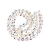 Electroplate Transparent Glass Beads Strands EGLA-N056-01A-12-2