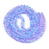 Baking Paint Imitation Jade Glass Round Bead Strands X1-DGLA-N003-6mm-01-2