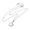 304 Stainless Steel Star Pendant Cable Chain Necklaces for Men Women NJEW-K308-02A-P-4