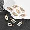 SHEGRACE Brass Micro Pave Clear Cubic Zirconia Pendants XGRQ29352-394G-B-4