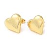 Rack Plating Brass Heart Stud Earrings X-EJEW-Q766-02G-1