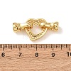 Brass Micro Pave Clear Cubic Zirconia Fold Over Clasps KK-D259-02B-G-3