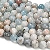 Natural Aquamarine Beads Strands G-F591-29A-12mm-02-4
