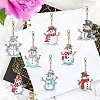 8 Styles Christmas Snowman DIY Diamond Painting Pendant Decoration Kits PW-WG305E1-01-3