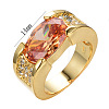 Brass with Cubic Zirconia Finger Rings FS-WG2B993-25-1