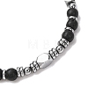 Adjustable 304 Stainless Steel Gemstone Beaded Bracelets FS-WG23DE2-13-3