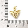 Brass Micro Pave Clear Cubic Zirconia Pendants KK-L225-024G-3