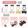 4Pcs 4 Colors Stainless Steel Bone Keychains KEYC-TA0004-80A-3