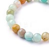 Natural Flower Amazonite Beads Stretch Bracelets BJEW-F380-01-B09-2