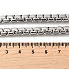 201 Stainless Steel Box Chain Necklaces for Men STAS-V011-01B-P-1-5