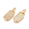 Brass Micro Pave Cubic Zirconia Pendants X-KK-D156-03G-2