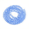 Transparent Electroplate Glass Beads Strands EGLA-A039-T2mm-A07-2