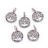 Brass Micro Pave Cubic Zirconia Charms ZIRC-L070-45P-1