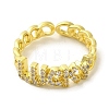 Brass Micro Pave Cubic Zirconia Rings for Women RJEW-E295-24G-2