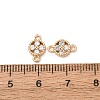 Brass Pave Cubic Zirconia Connector Charms ZIRC-L105-02G-07-3