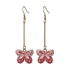 Alloy Enamel Butterfly Dangle Earrings EJEW-JE05604-3