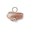 Natural Sea Shell Chip Charms PALLOY-JF03438-02-3