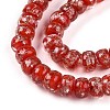 Luminous Handmade Gold Foil Glass Beads Strands FOIL-N029-02A-07-4