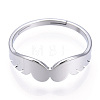 304 Stainless Steel Wing Adjustable Ring for Women RJEW-T027-10P-3