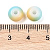 Opaque Spray Painted Glass Beads GLAA-G118-01-4