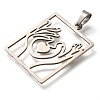 304 Stainless Steel Pendants STAS-Z119-22P-2