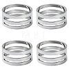 4Pcs Brass Rings RJEW-YW0001-06P-1