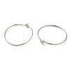 Rhodium Plated 925 Sterling Silver Hoop Earring Findings STER-Q188-01C-P-2