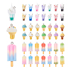 Craftdady 42Pcs 21 Colors Rainbow Resin Pendants CRES-CD0001-04-20