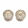 Brass Micro Pave Clear Cubic Zirconia Peg Bails Charms KK-T056-96G-NF-1