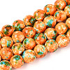Spray Painted Synthetic Turquoise Beads Strands G-N352-25B-01-1