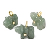 Natural Green Aventurine Carved Pendants G-H357-02G-12-1