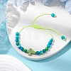 Synthetic Ocean White Jade Braided Beaded Bracelets BJEW-JB11016-03-2