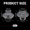 8Pcs Glass Candle Holder AJEW-GL0003-37-2