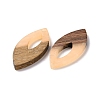 Opaque Resin & Walnut Wood Pendants RESI-N025-047B-03-2
