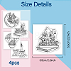 4Pcs 4 Styles PVC Stamp DIY-WH0487-0071-6