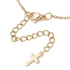 304 Stainless Steel with Synthetic Turquoise Link Ring Bracelets for Wome BJEW-JB13004-01-4