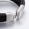 Leather Cord Multi-strand Bracelets BJEW-F325-16P-3