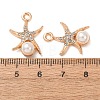 Alloy & ABS Imitation Pearl & Rhinestone Pendants FIND-K030-18E-G-3