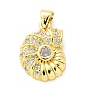 Brass Micro Pave Cubic Zirconia Pendants KK-S511-04B-G-1