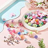 140Pcs 5 Styles UV Plating Opaque Acrylic Beads DIY-TA0015-59-5